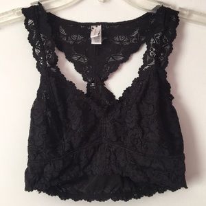 Black lace bralette